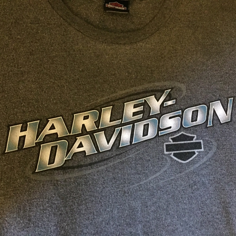 Harley-Davidson gray ribbed knit shirt Sz 2XL